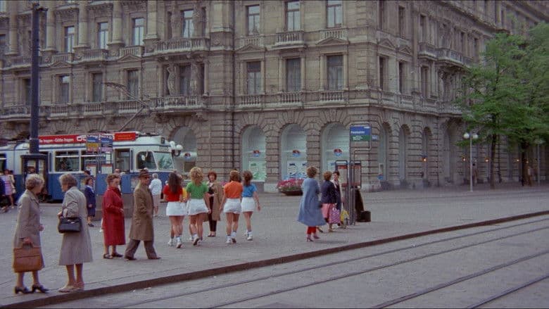 Six Swedish Girls in Alps backdrop 12